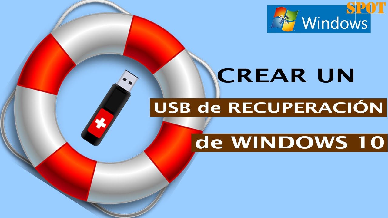 Crear un USB de recuperaci&oacute;n de Windows 10