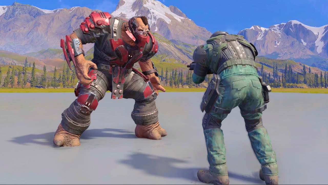 Brute Berserker vs UNSC Marine - HALO NPC Wars #1