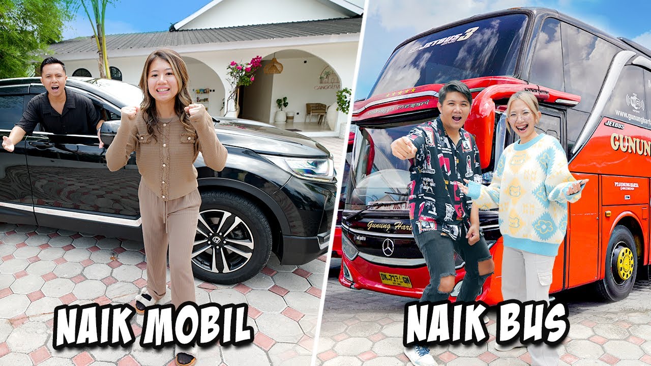PERGI LIBURAN KE JOGJA NAIK MOBIL VS NAIK BUS!!