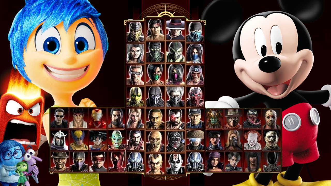 Mortal Kombat 9 - JOY INSIDE OUT 2 & MICKEY MOUSE - Expert Tag Ladder - Gameplay @(1080p) - 60ᶠᵖˢ ✔