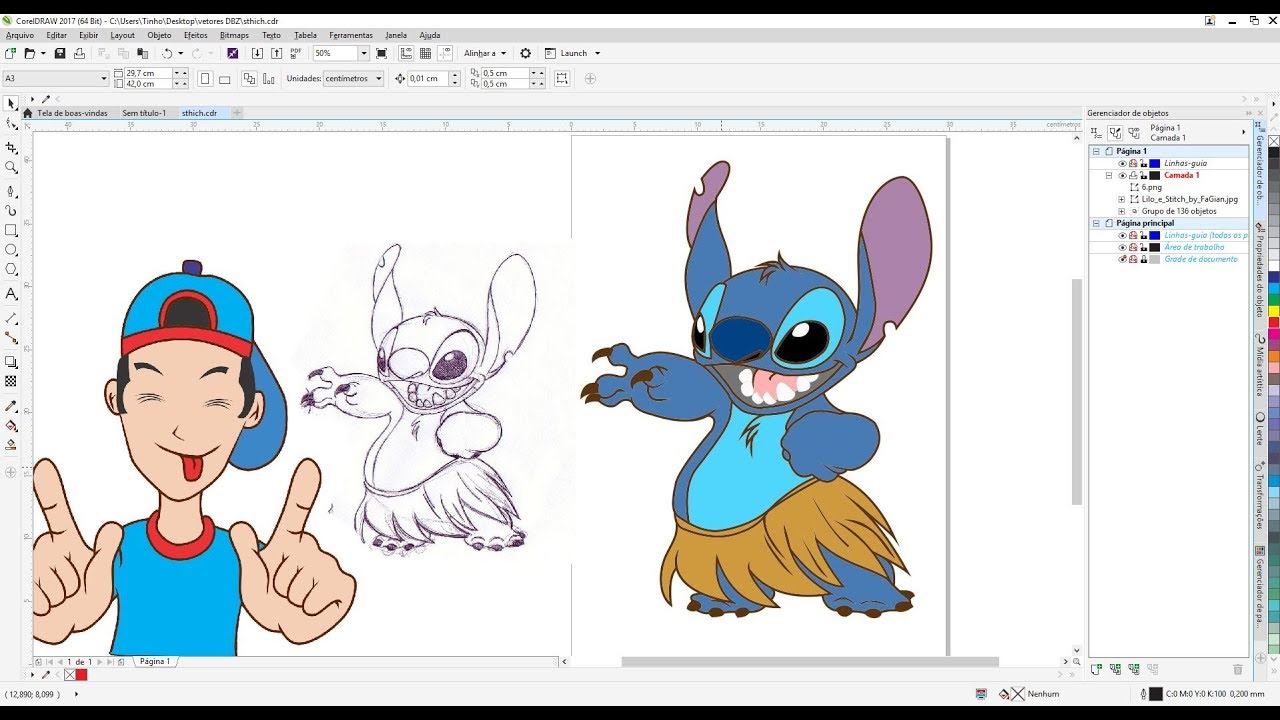Como Vetorizar Colorir  Desenhos Corel Draw Tutorial