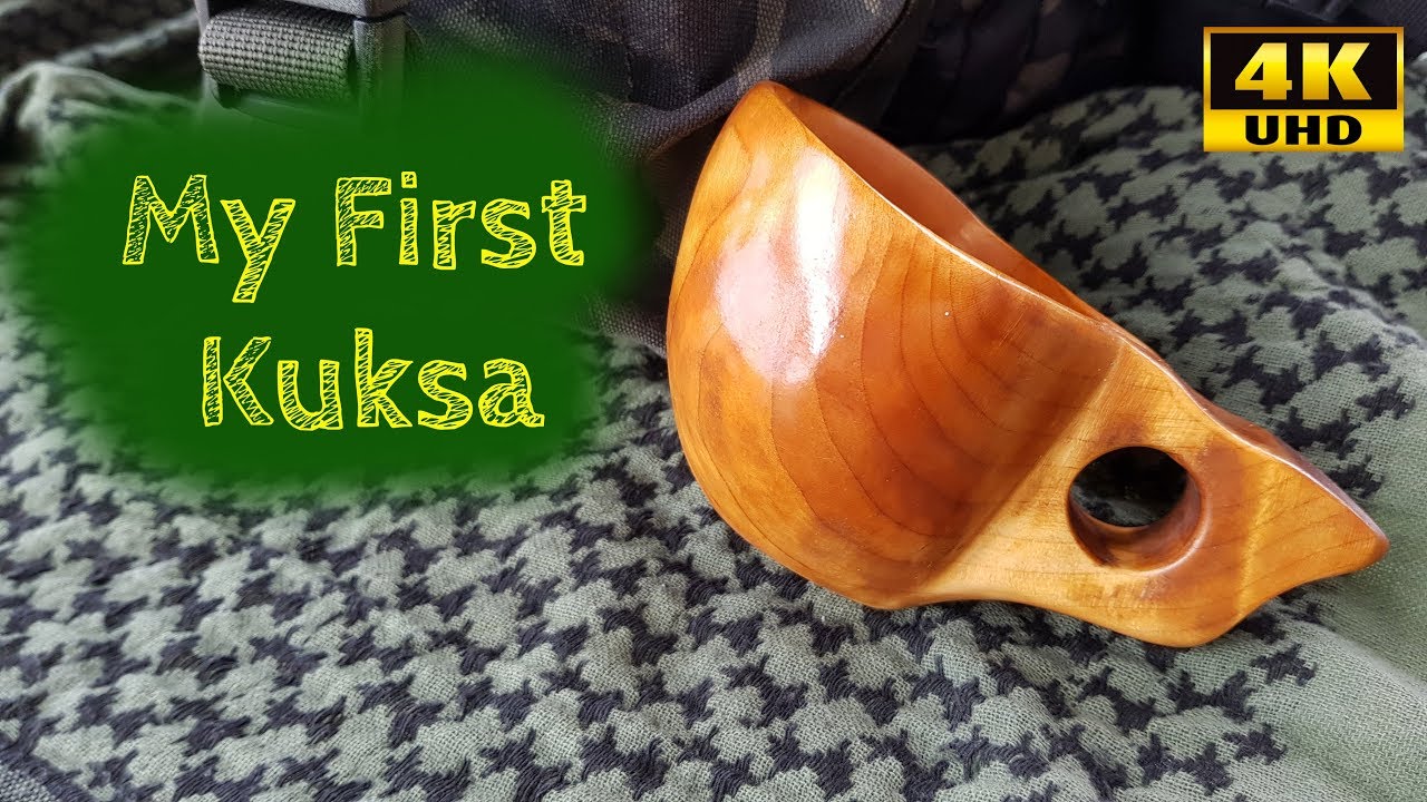 My First Kuksa carved from Wild Cherry Burl/Burr 4k
