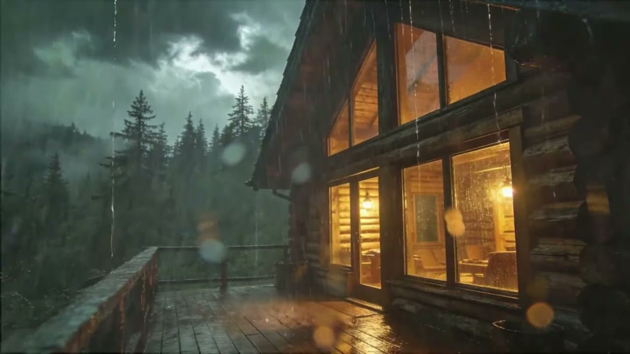 Sleep BETTER with SOUND of Heavy Rain in the Forest with Thunderstorm