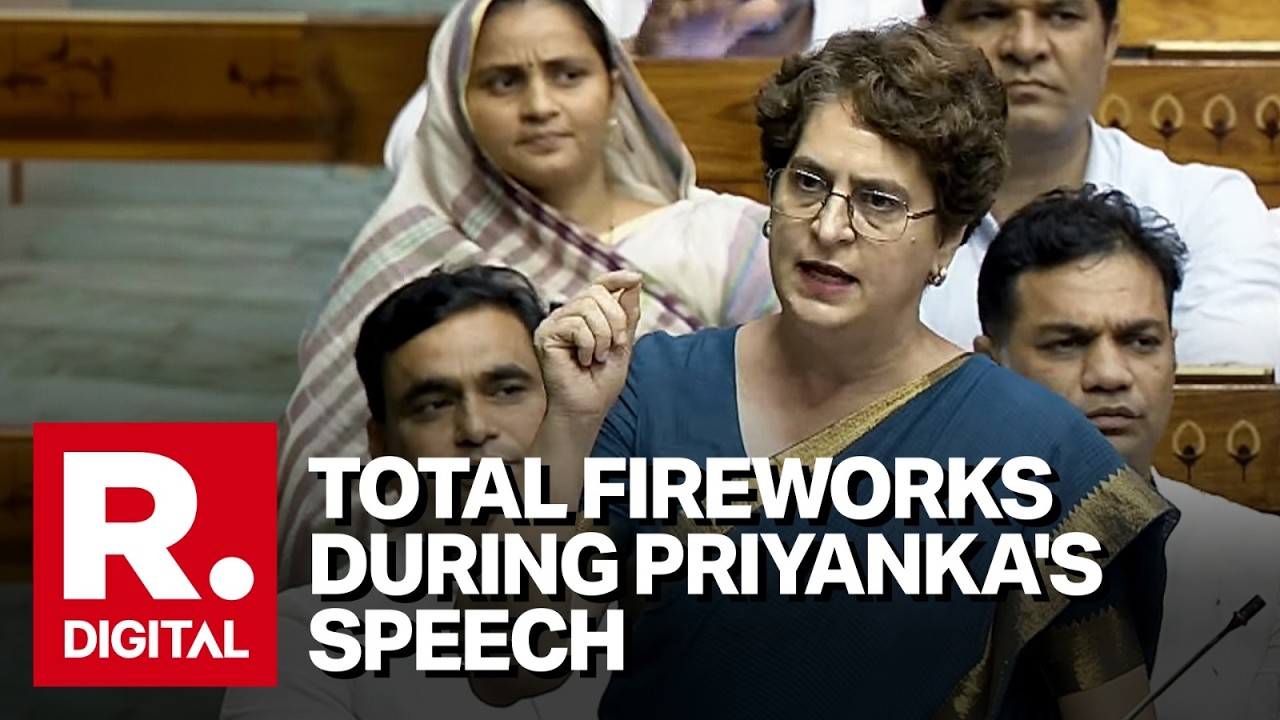 Priyanka Gandhi's Fiery Speech During Anti-Paper Leak Bill in Parliament's Monsoon Session