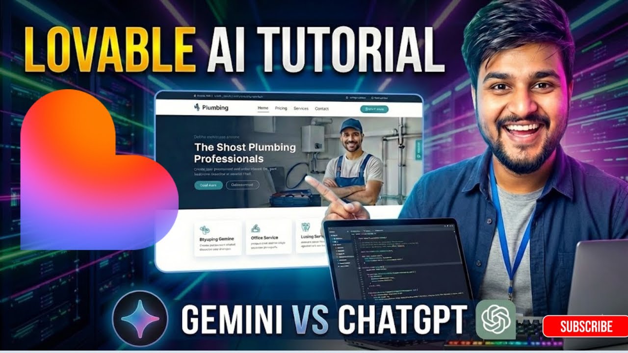 Lovable AI Tutorial: Gemini Pro vs ChatGPT Challenge (Who Builds Better?)