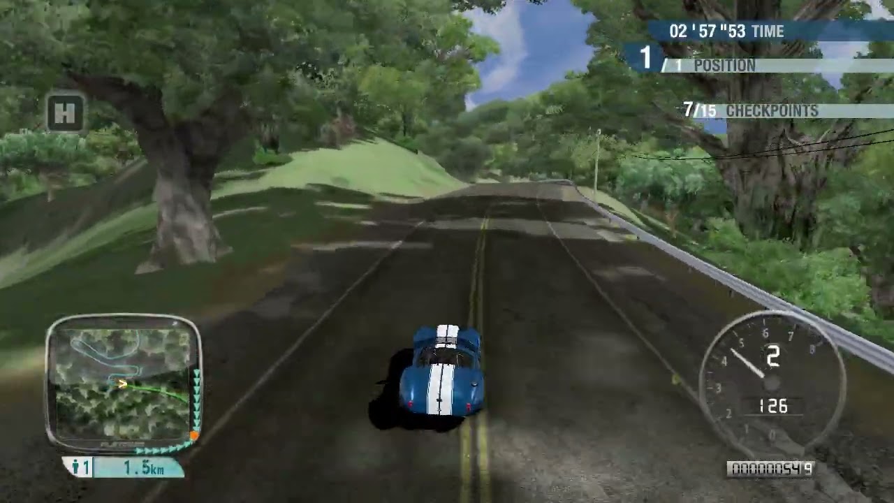 Hardcore mode drift tire hill climb test in Shelby Cobra Weineck