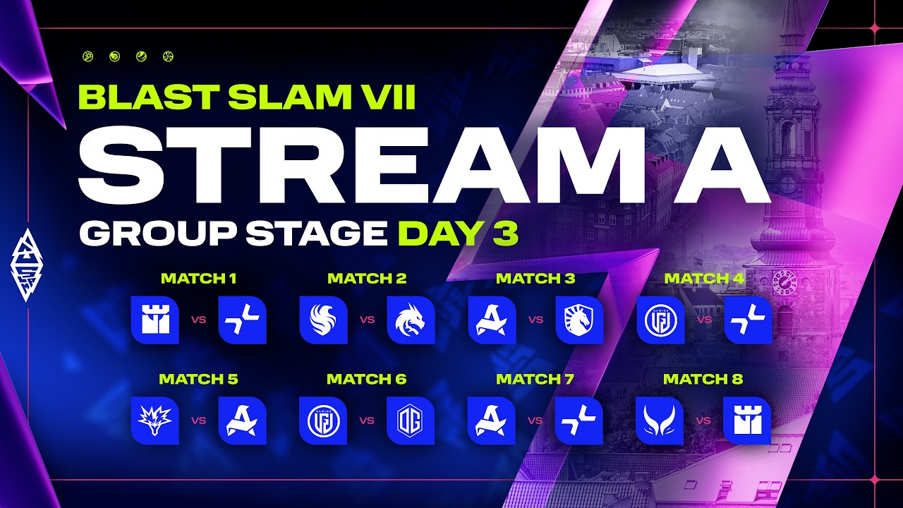 [A] BLAST SLAM VII: Copenhagen, Group Stage, Day 3 - Dota 2 LIVE