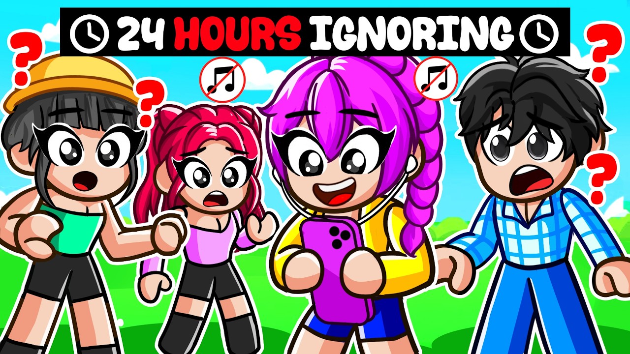 RUMI IGNORES HER FRIENDS FOR 24 HOURS IN ROBLOX..?!