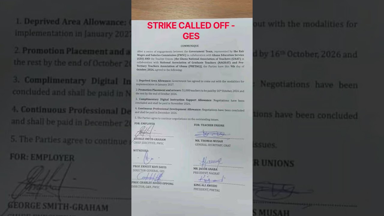 Breaking: Teacher Unions Called Off Strike #gesstrike #ghanateachers #ghananews #2026