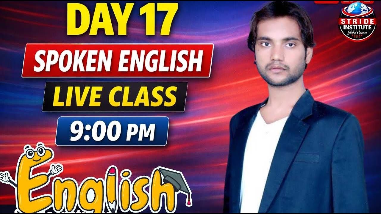 Day 17 | Spoken English Live Class | Improve English Fluency | Stride Institute