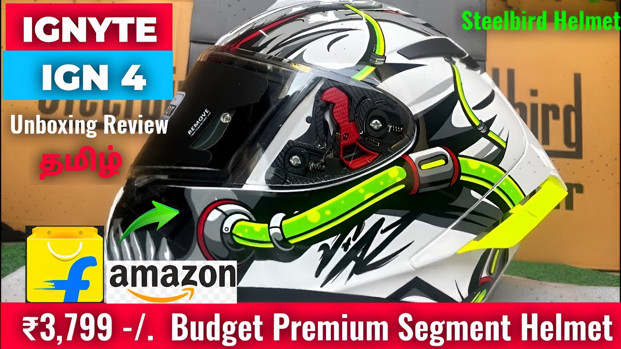 Ignyte IGN 4 Premium Entry Level Budget Helmet Unboxing and Review|steelbird Helmet Tamil_GAC_Info