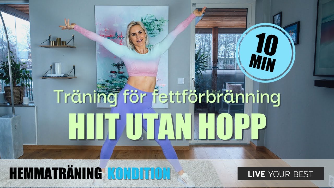 Gå ner i vikt snabbt med HIIT träning - Träna hemma för fettförbränning - utan hopp