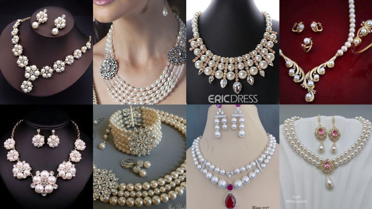 Luxury White Pearl Floral Necklace Set for Women | Elegant Wedding & Party Jewellery