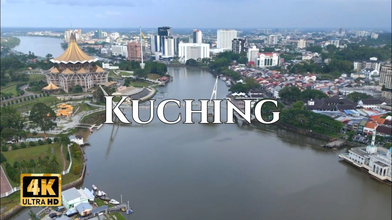 Kuching Sarawak, City in Malaysia 🇲🇾 By Drone Footage #kuching #serawak #malaysia