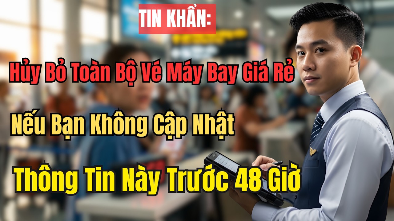 TIN KHẨN: Hủy Bỏ Toàn Bộ Vé Máy Bay Giá Rẻ Nếu Bạn Không Cập Nhật Thông Tin Này Trước 48 Giờ