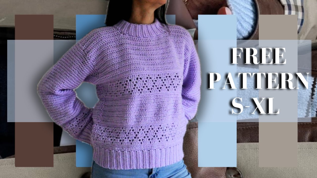 🔥 Stunning New Crochet Sweater Pattern! Complete Size Tutorial (S–XL)
