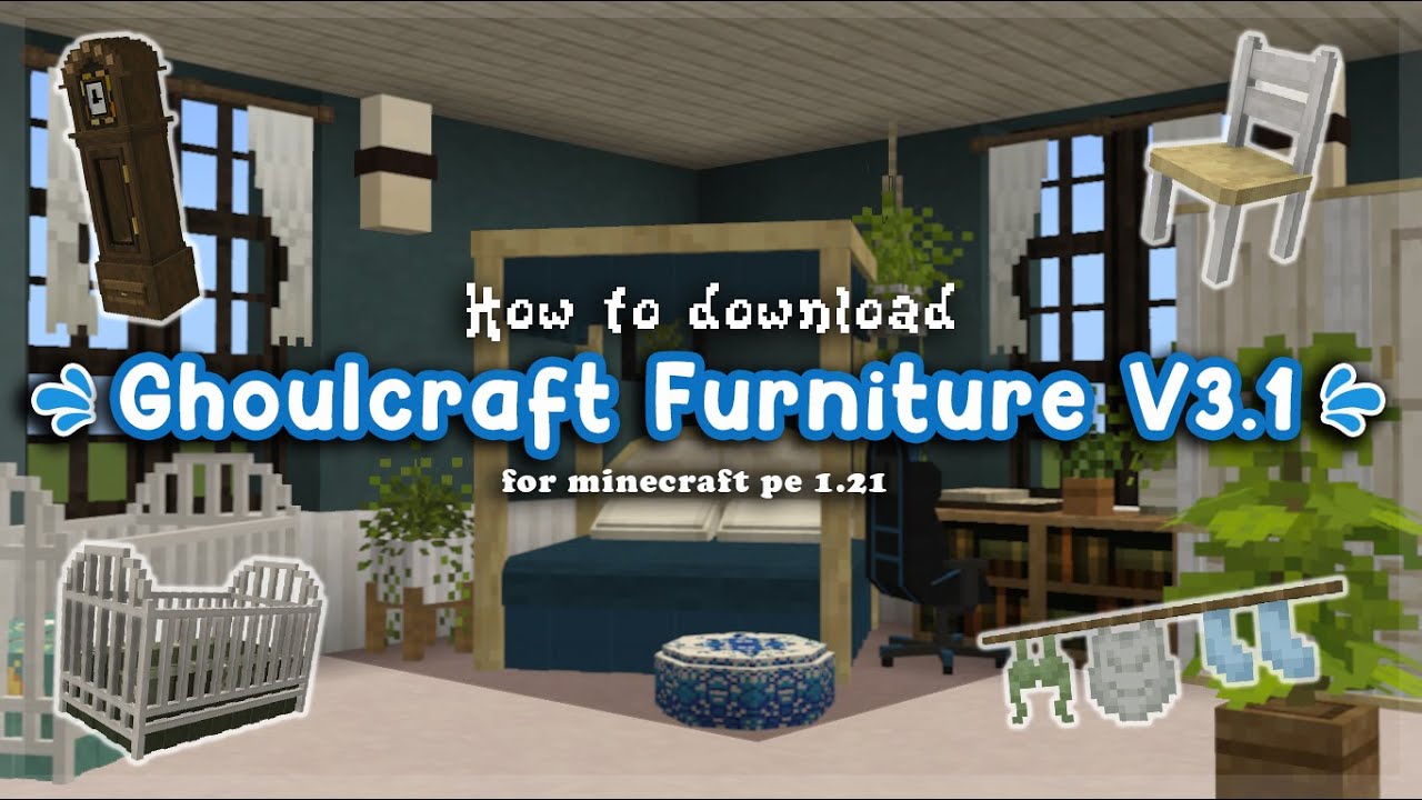 ☘️How to Download and Install Ghoulcraft BE Furniture V3.1 For MCPE 1.21☘️