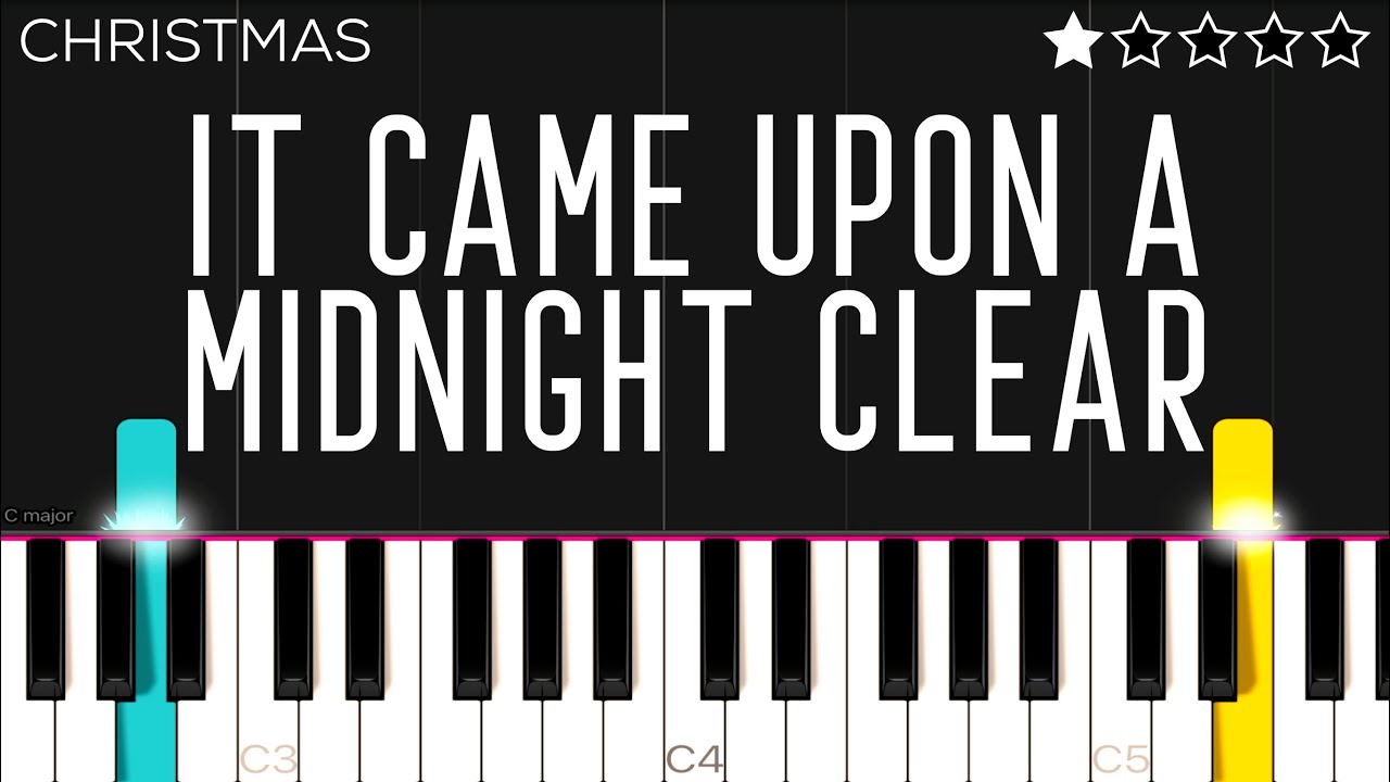 Christmas - It Came Upon A Midnight Clear | EASY Piano Tutorial