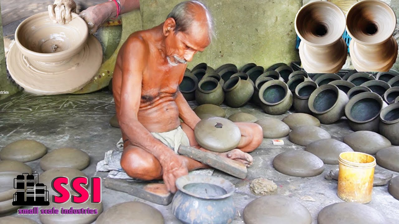 Pottery : Pot Making with CLAY : Amazing Talent of Indian Potter in Village | Small Scale Industries