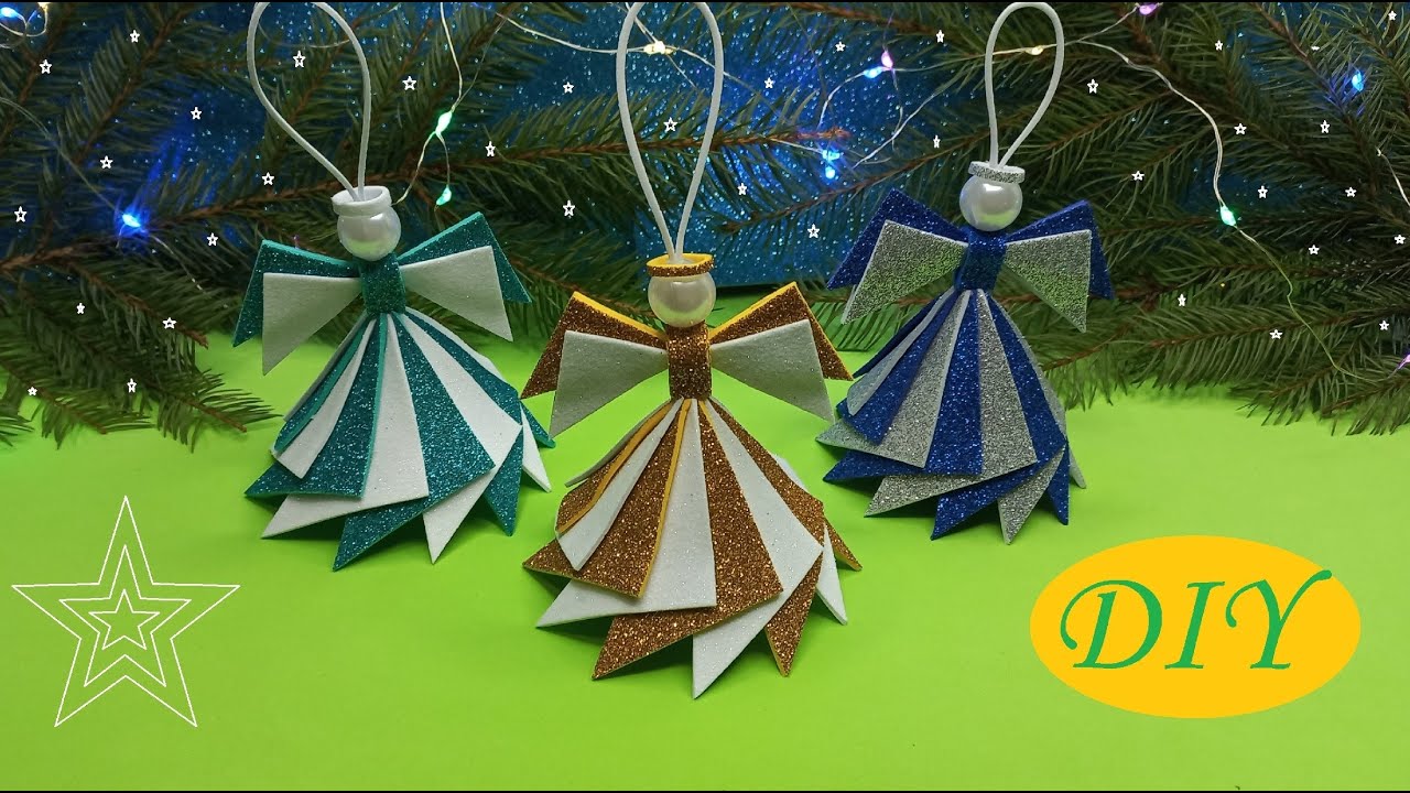 ANGELS😇DIY Christmas Angels Foam Eva🎄Adornos navideños😇 ÁNGEL🎄Christmas Ornaments