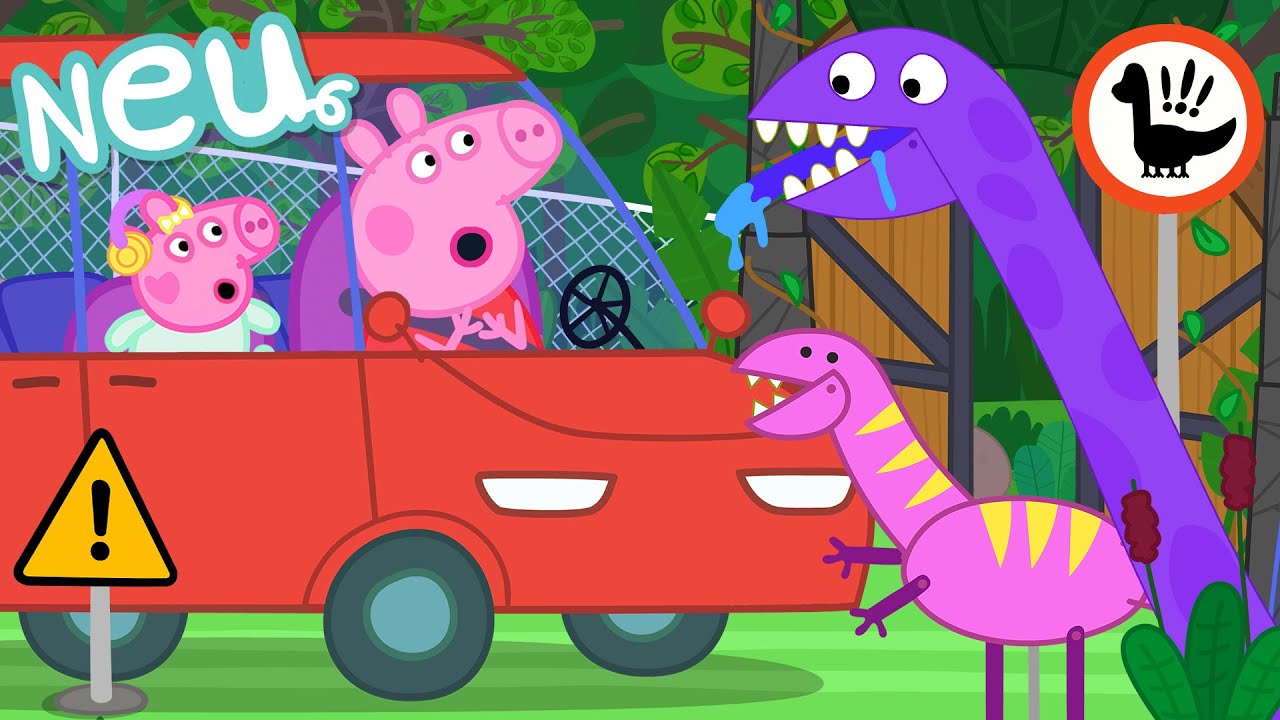 Peppa-Wutz-Geschichten 🦖 DIE DINO-SAU-FARI 🚗 Videos für Kinder