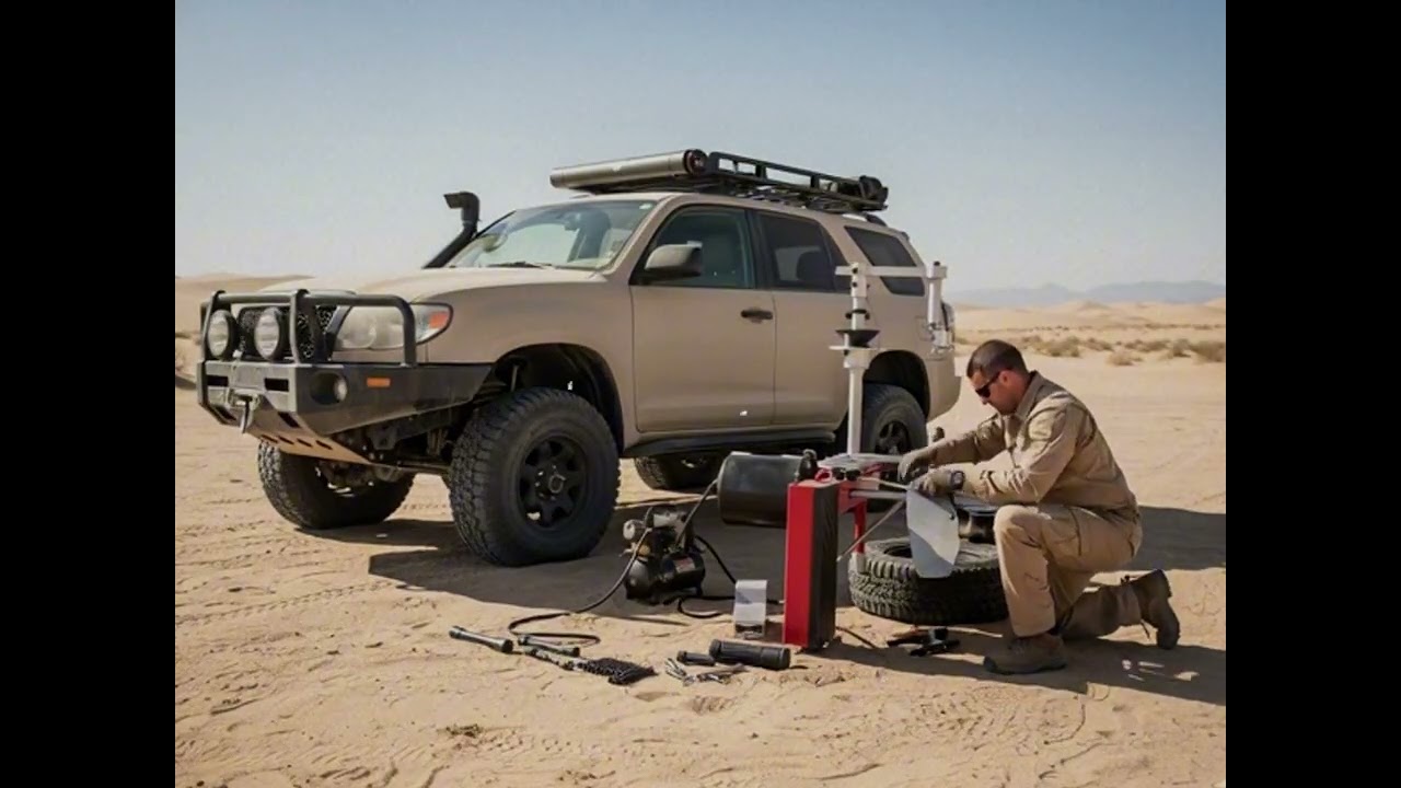 LCTX Portable Tire Changer: NO Electricity, 2 Tons Torque! The Ultimate Off-Road Desert Repair Tool.