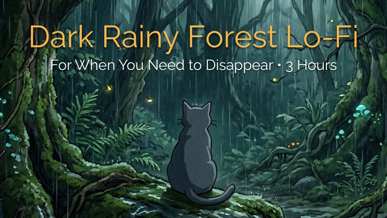 Dark Rainy Forest Lo-Fi · For When You Need to Disappear · 3 Hours