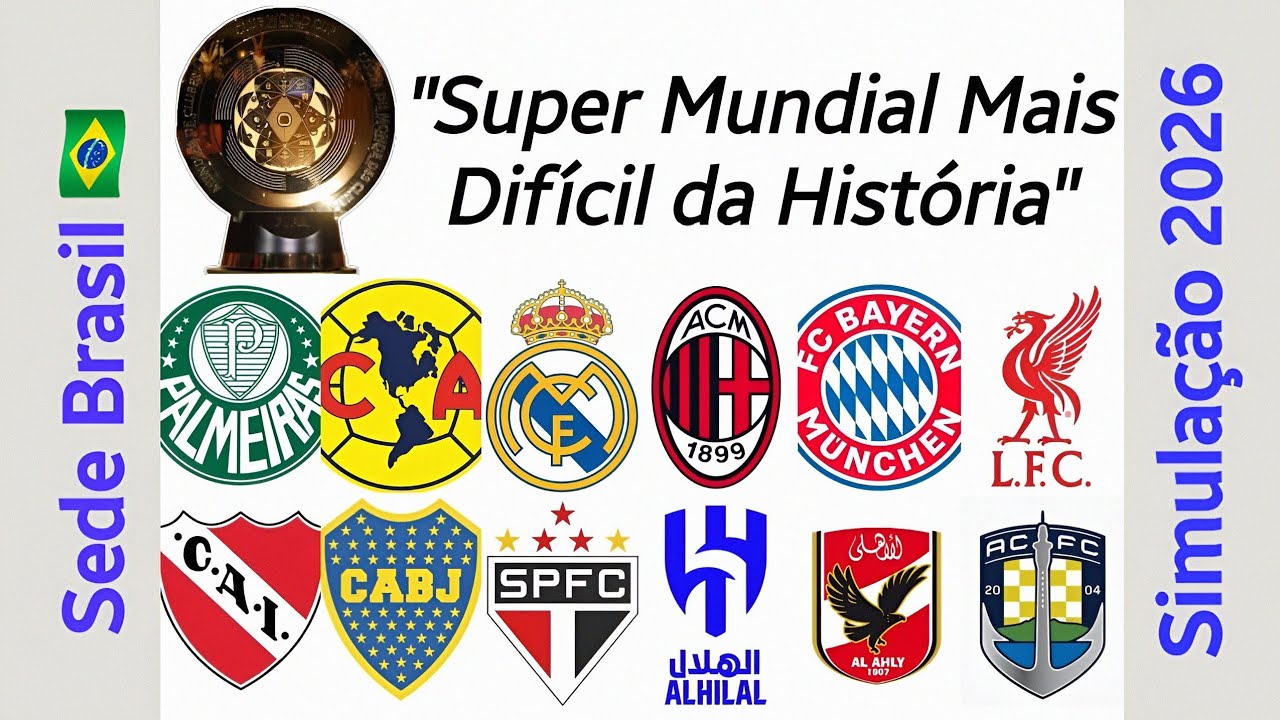 Como Seria o Super Mundial de Clubes Mais Difícil da História? ⚽️ (Sede Brasil)