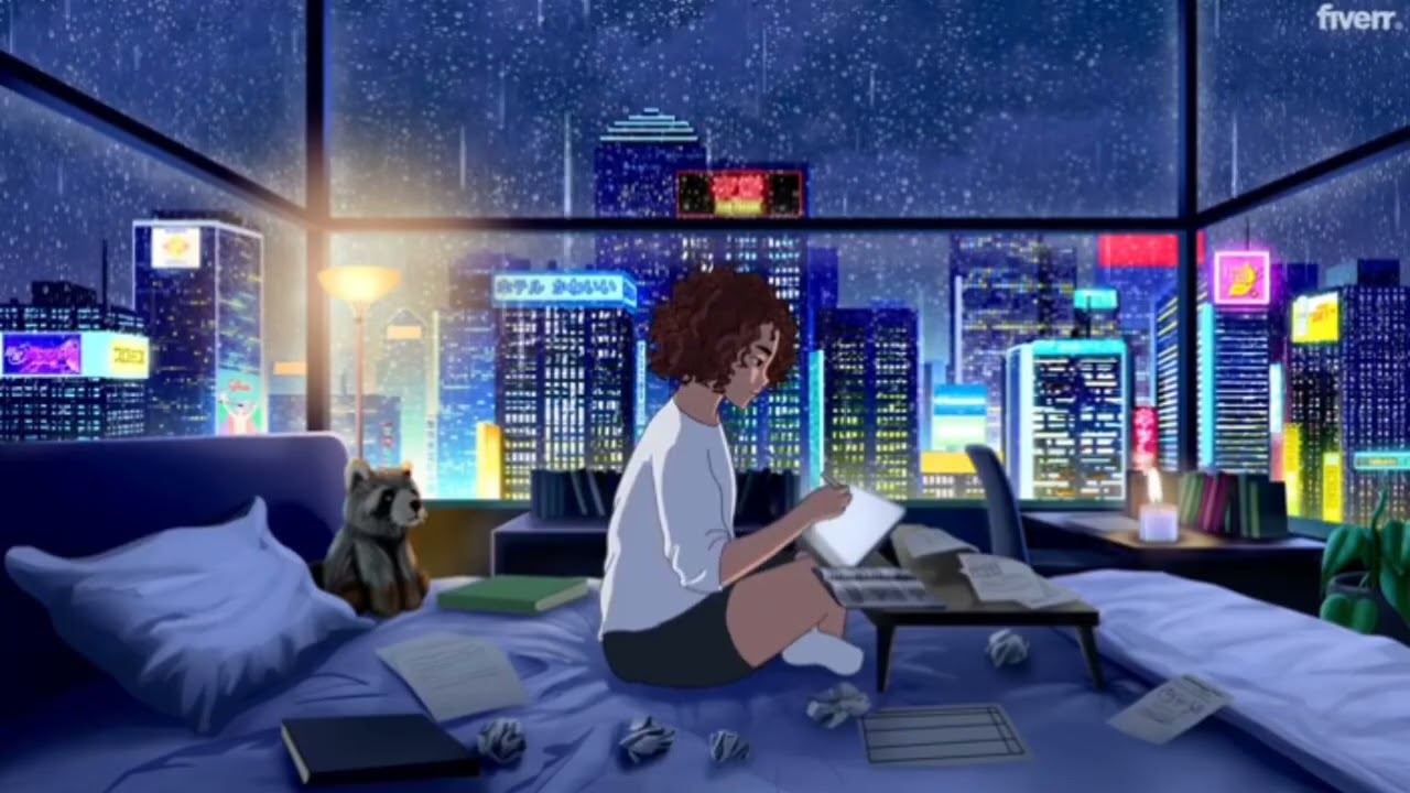 30 minutes of lo-fi music ✨ study with me 🤍💜✨🌸 lo-fi rain music 