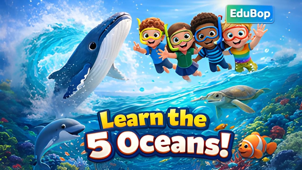 5 Oceans Song for Kids | Fun Science & Geography Song | EduBop