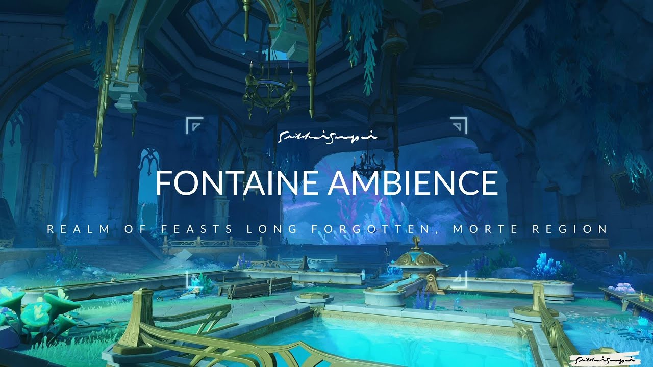 Escoffier Story Quest Domain Ambient Background Music Calm Underwater Sound (30Min) | Genshin Impact