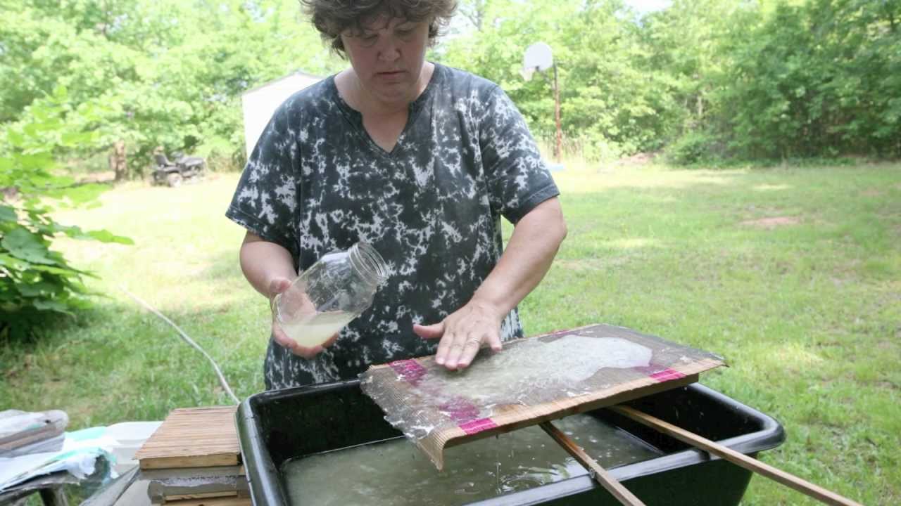 Hand Papermaking from kozo (mulberry) in South Carolina