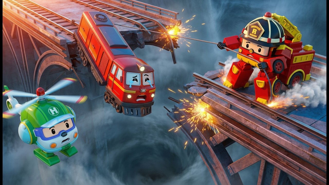 Runaway Train Rescue! 🚂 Terry's Brake Failure & Mountain Bridge Emergency | Super Rescue Vehicles
