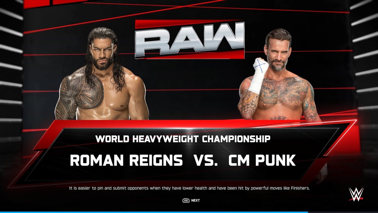 Roman Reigns VS CM Punk - WWE 2K25 
