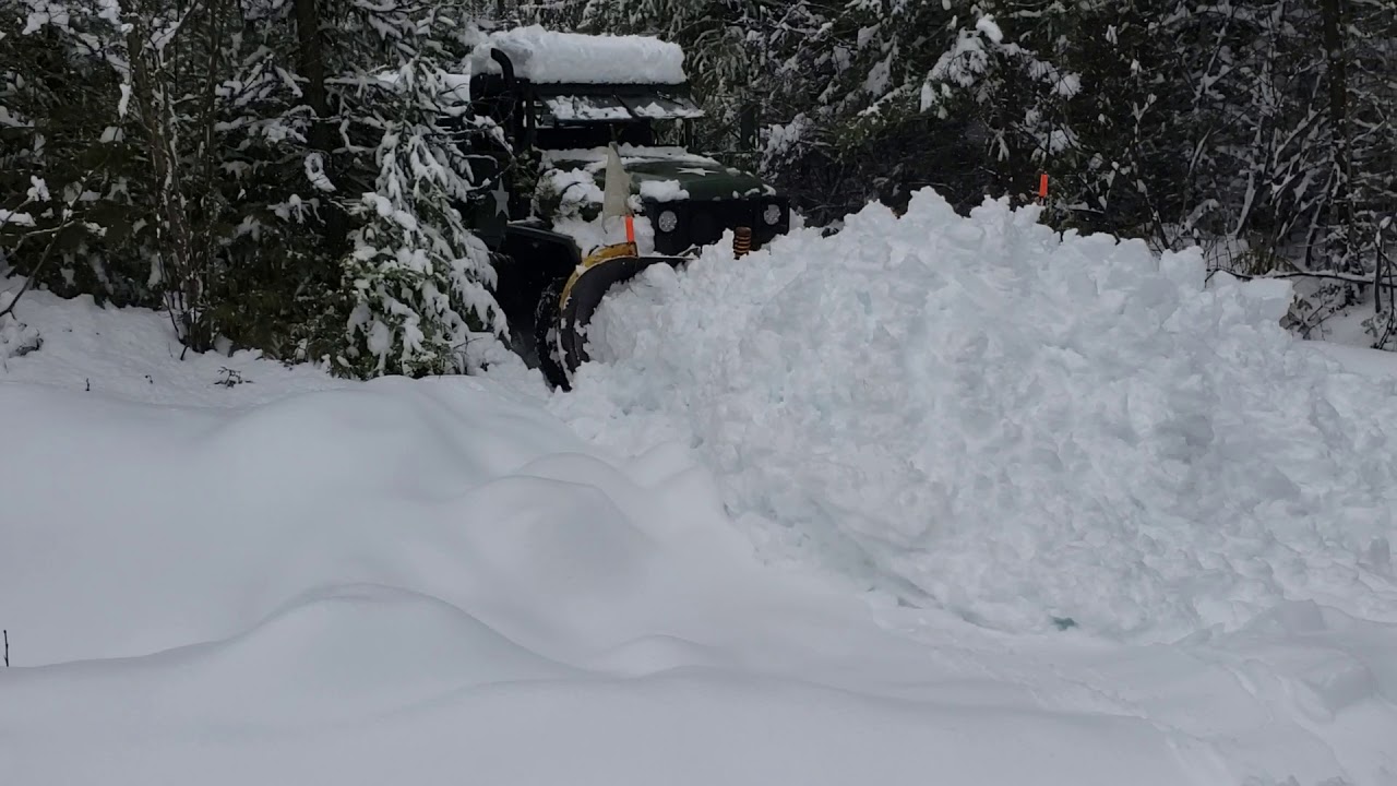 military 5 ton plowing snow part 2