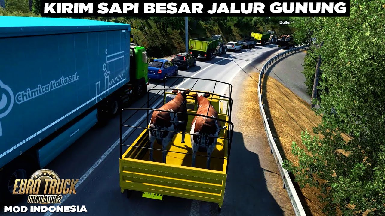Penghantar Sapi, Supir Ugal, Sapi Melayang Dikit 🐄🐄 ETS 2 Mod Indonesia