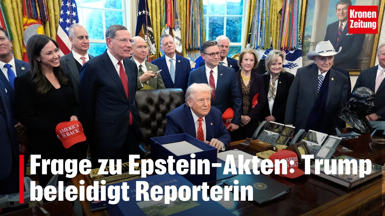 Frage zu Epstein-Akten: Trump beleidigt Reporterin | krone.tv NEWS