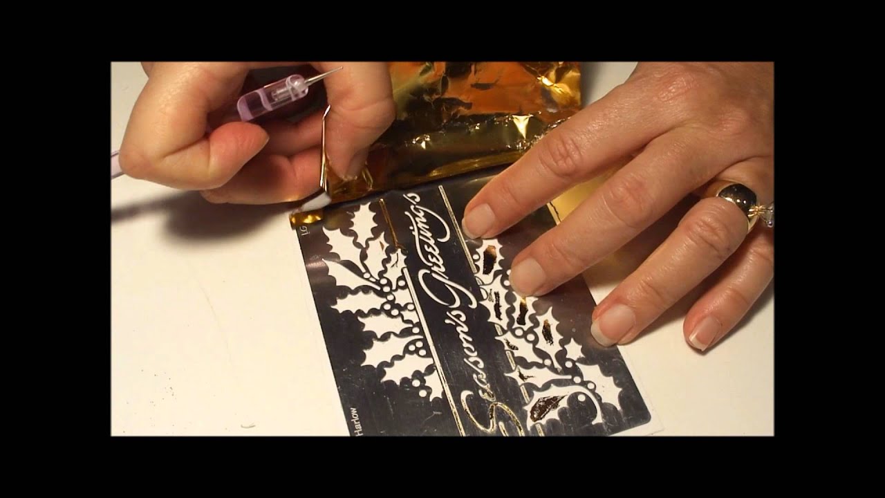 How to use Foil and Glitter with Brass Stencils