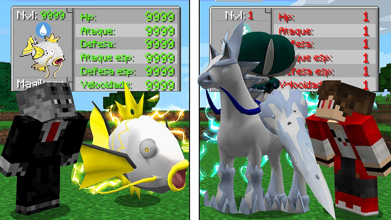 Trollei meus Amigos EDITANDO os Pokemon pra 1 de ATAQUE na Lucky Pixelmon Troll no Minecraft