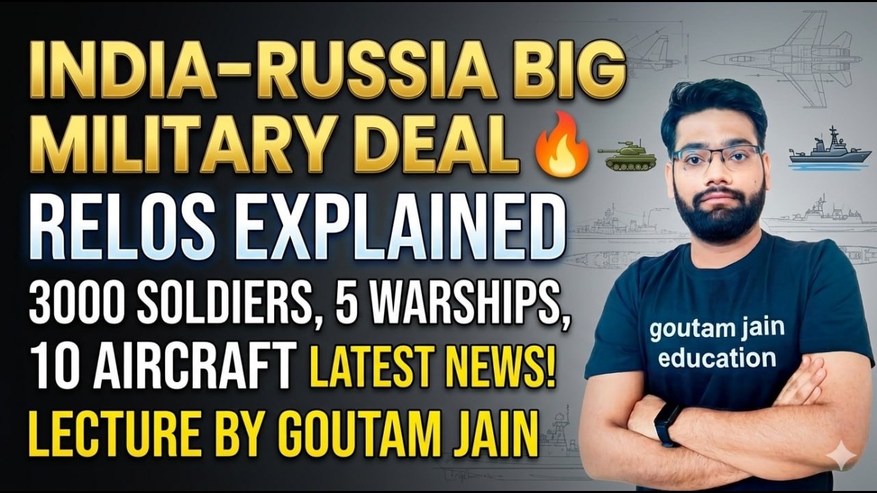 India&ndash;Russia BIG Military Deal 🔥 RELOS Explained | 3000 Soldiers, 5 Warships, 10 Aircraft #news