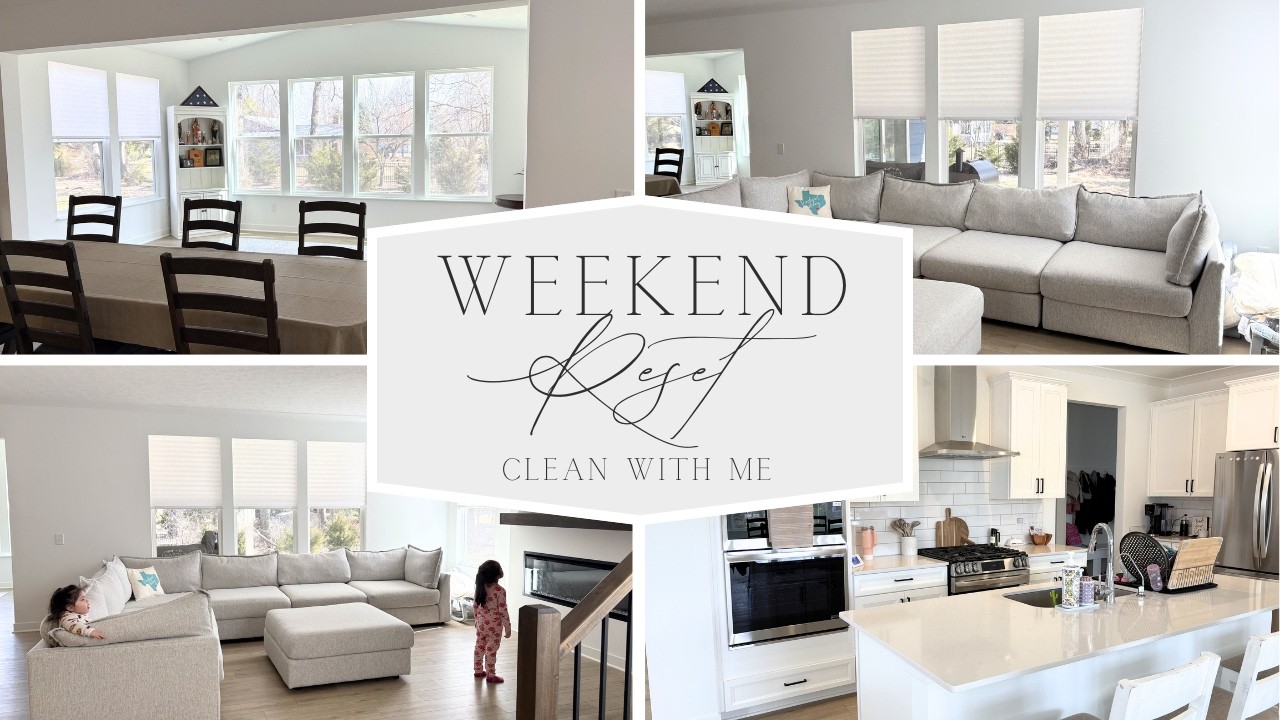 Weekend Reset | Clean With Me | Kitchen + 4 Bathrooms, Laundry & Mom Life