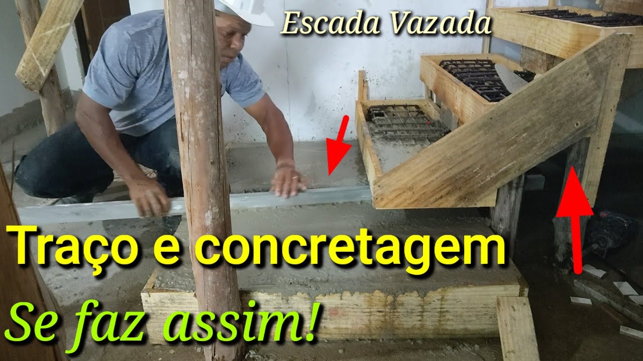 Como concretar a escada vazada 100%! 12° Parte