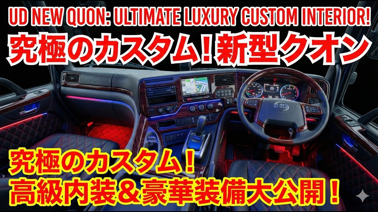 大型トラック車内 新型 クオン カスタム 内装紹介 UD TRUCKS NEW QUON Interior