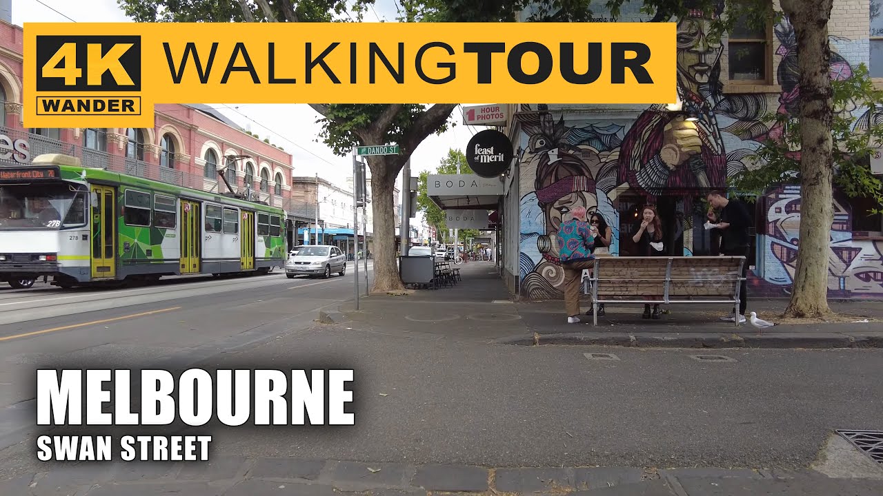 Swan Street Walking Tour in Melbourne, Australia (4K 60fps)