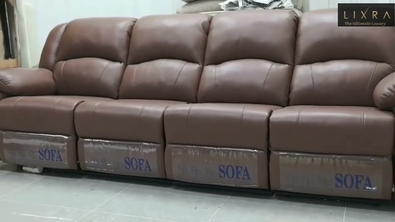 Power Recliner Leather Sectional Sofa | Lixra Model ID:- AK557