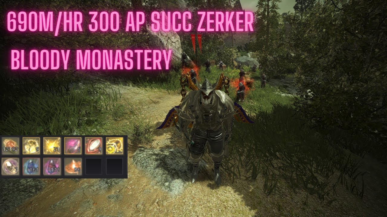 690M/hr Bloody Monastery Succ Zerk 300 AP | Black Desert Online