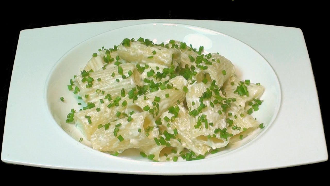 Pasta con queso azul