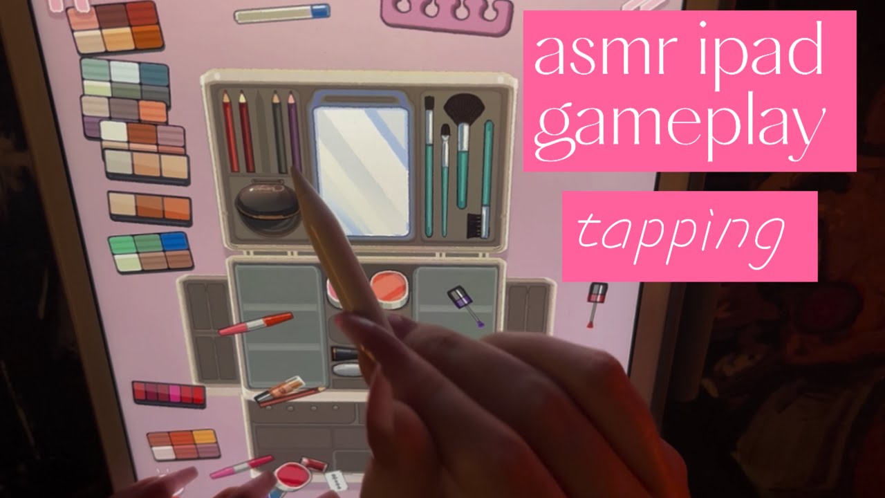 ASMR Playing an organizing game on my ipad (apple pen/tapping) ‘perfect tidy’