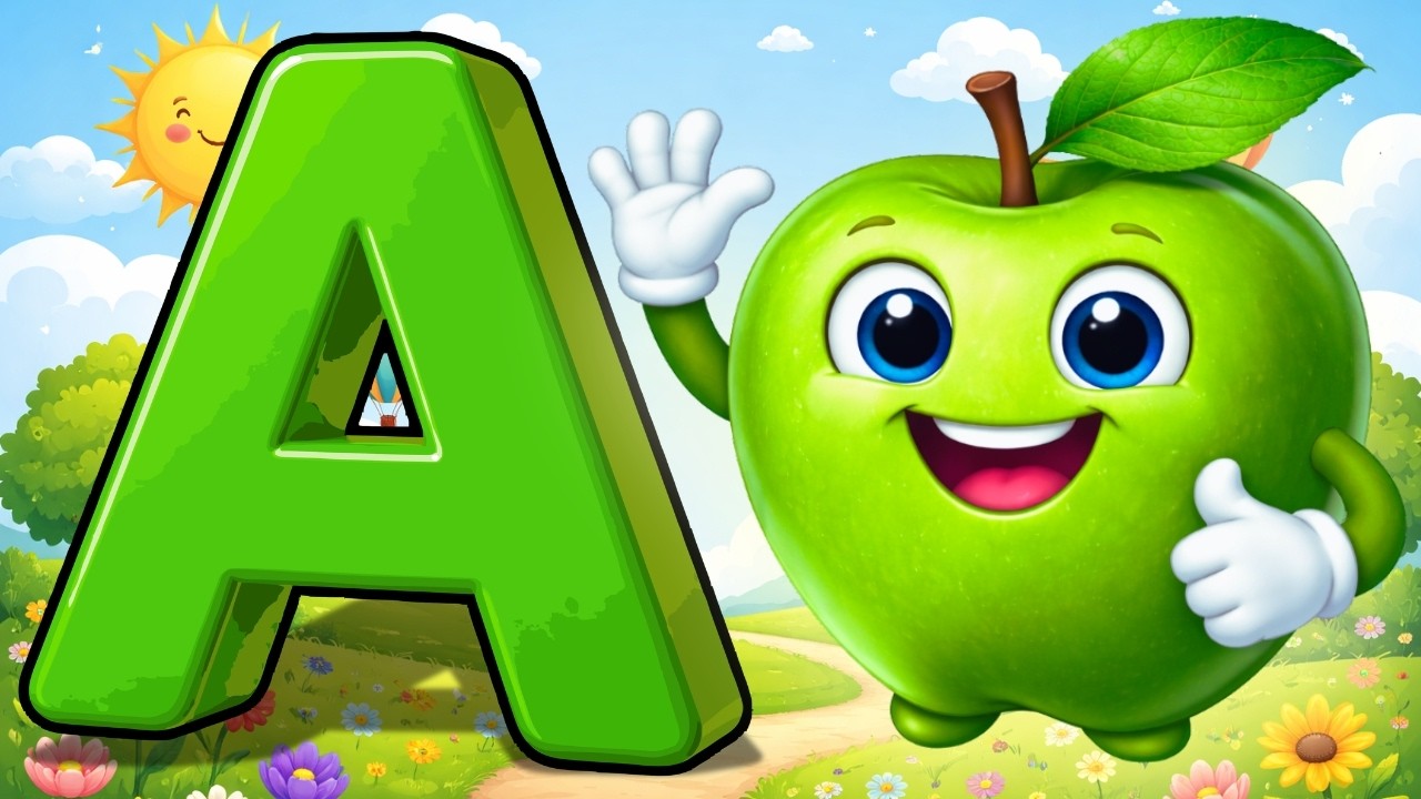 ABC Phonics Song for Kids | A is for Apple 🍎 | B is for Ball ⚽ | Alphabet Learning Video | ABC song