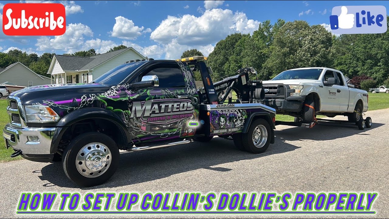 How To Load Collins Dollies Properly #automobile #towtruck #dollies #towing